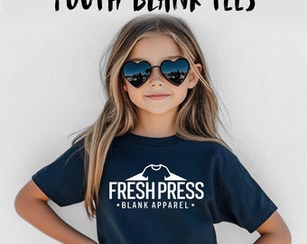 Blank Bella Canvas Shirt | Toddler & Youth Sizes | Plain Kids Tee Shirts Wholesale | 34 Colors Available Style 3001T and 3001YCVC