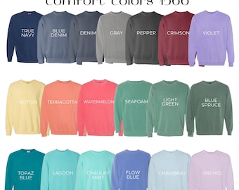 Comfort Colors® Sweatshirt 1566 Blank Shirt | Crewneck  Unisex Adult Garment-Dyed Long Sleeve, Soft Vintage Style Wholesale Sweatshirt