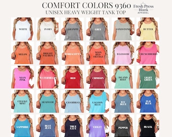 Comfort Colors® 9360 Blank Tank Top | Unisex Garment-Dyed Heavyweight Shirt | Wholesale Blanks for DTG, HTV, Screen Printing & Embroidery