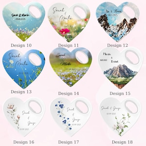 Personalized Bottle Opener Magnet for Guest in Bulk, Custom Heart Shape Wedding Magnet, Bridal Shower Engagement Party Favors, Save The Date