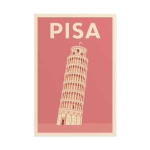 Retro Pisa Travel Poster: Vintage Italian Wall Art