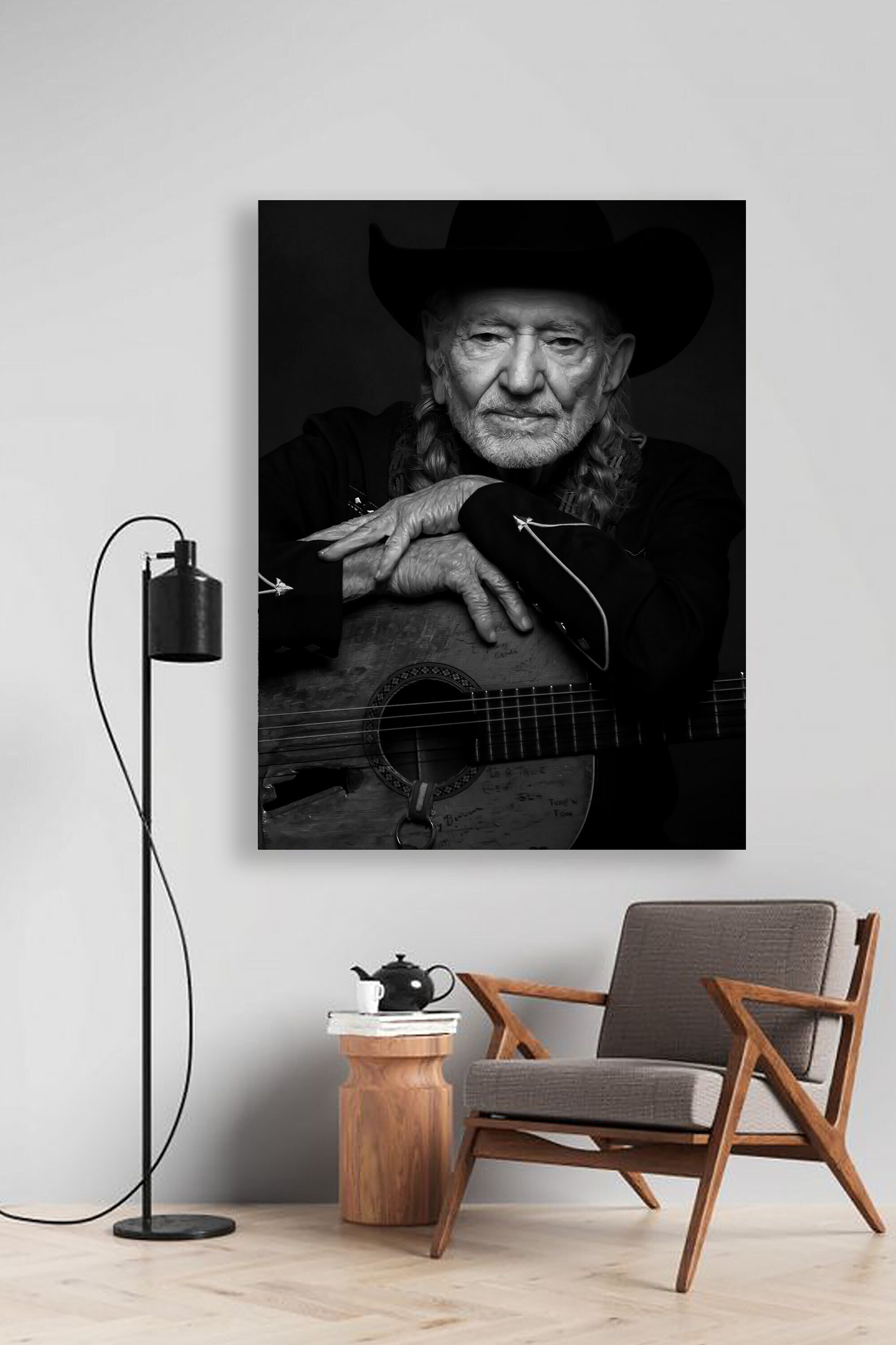Willie Nelson Canvas poster Willie Nelson Custom Print Etsy