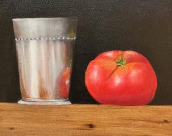 Silver Cup with Tomato