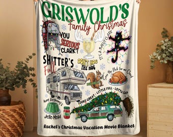 Griswold Family Christmas Blanket, National Lampoon's Christmas Vacation Throw, Funny Movie Throw, Holiday Movie Throw Gift