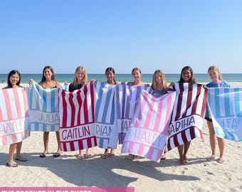Personalized Beach Towels, Monogrammed Beach Towel, Custom Beach Towel, Bridesmaid Towel, Girls Trip Towel, kids pool towel
