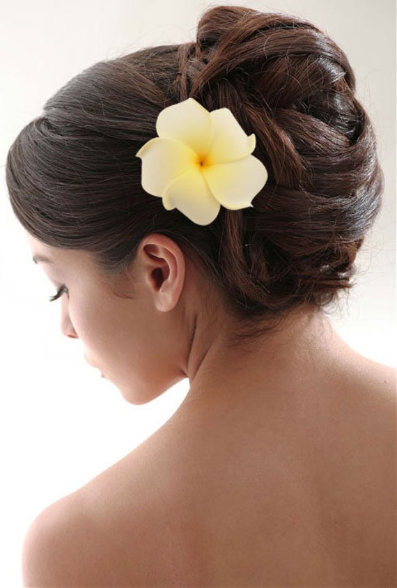 Hawaiian Plumeria Frangipani Flower Hair Accessories Etsy