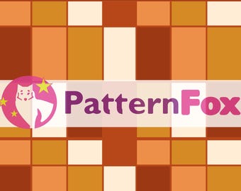 warm fall- checkered fall read gold brown and white seamless pattern