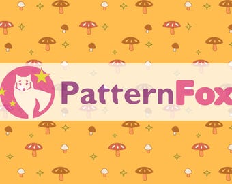lots of Fungi- warm fall mushroom seamless pattern file