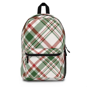 Plaid Backpack for Everyday Adventures, Stylish Carryall for School, Work, Gifts, Travel, Holiday