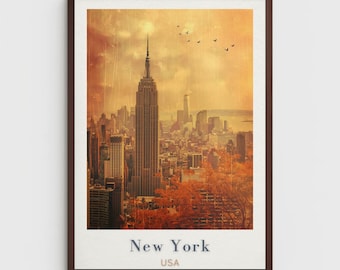 New York Travel Poster: Vintage-Style Wall Art