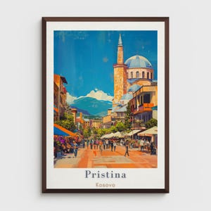 Pristina Pristina Kosova Reise-Plakatdruck: Europa-Wandkunst