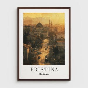 Pristina Kosovo Reiseposter: Sharr Gebirge Europa Kunstdruck