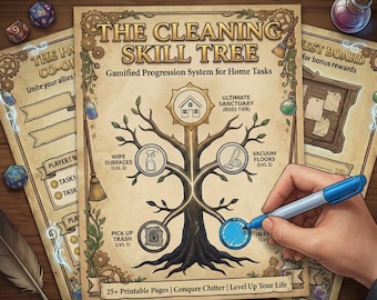 ADHD Cleaning Game | RPG Chore Chart, Gamified Home Organization (PDF)