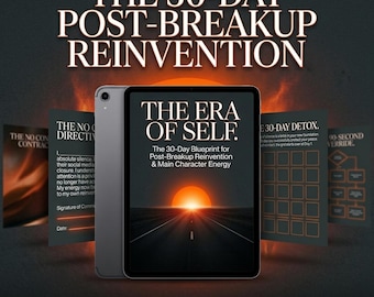 The Era of Self: werkboek na het uiteenvallen en hoofdpersonage energiedagboek | Glow-upplanner zonder contactregel | Herstel van hartzeer (pdf)