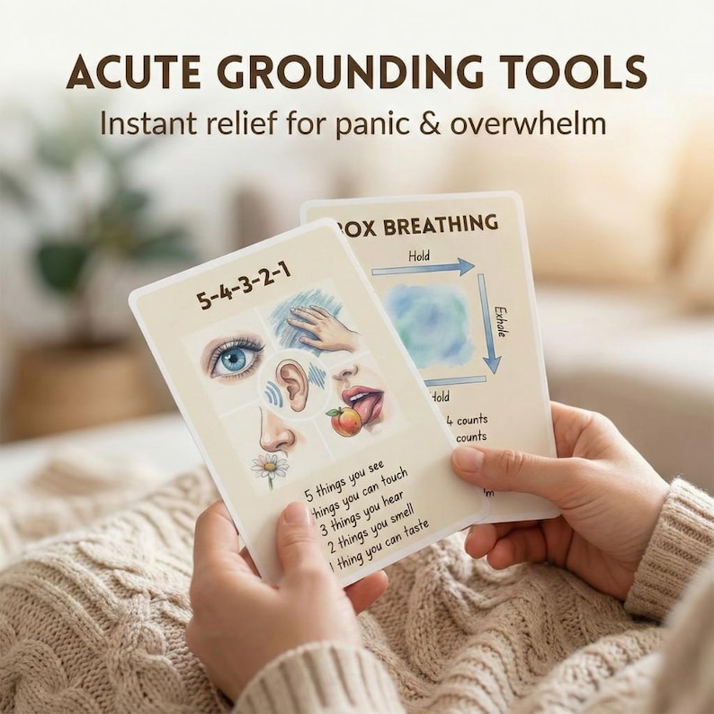 EMDR Resourcing Deck and Grounding Cards | Somatic Therapy Tools for ...