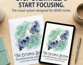 ADHD Productivity Planner, Visual Task Organizer, Octopus Prioritization System, Mindful Brain Dump Layout, Neurodivergent Digital Print