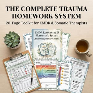 EMDR Therapy Worksheets | Trauma Resourcing, IFS Parts (PDF Download)