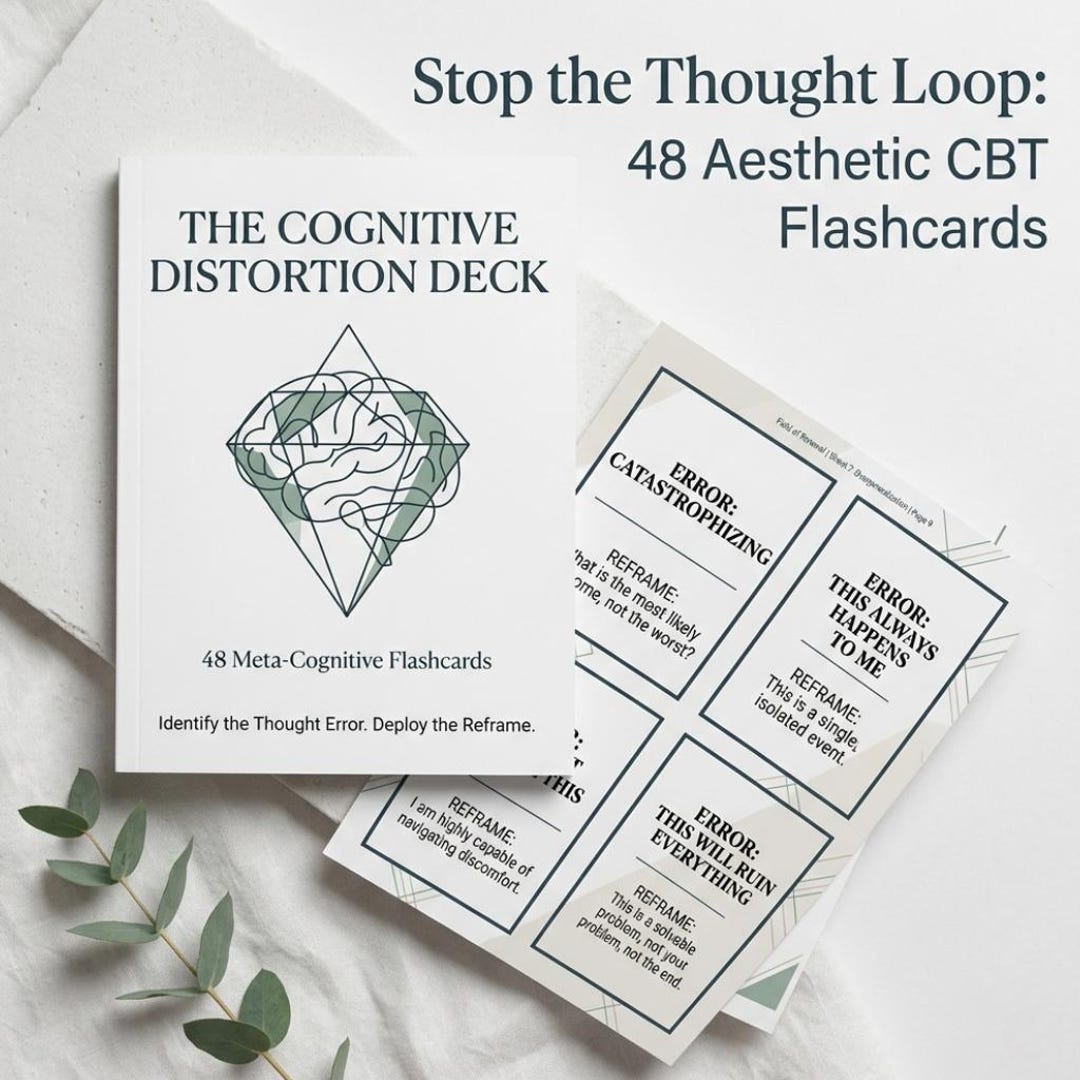 CBT Cognitive Distortions Flashcards | Mental Health Printable Therapy ...