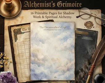 Pagina's schaduwwerkdagboek en grimoire |  Afdrukbare planner Digital GoodNotes iPad