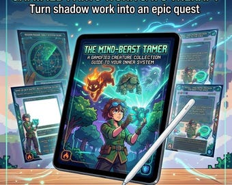 Gamified IFS-therapiewerkboek | The Mind-Beast Tamer onderdelenwerkdagboek | Neurodivergente geestelijke gezondheid en ADHD-schaduwwerk | Digitale pdf
