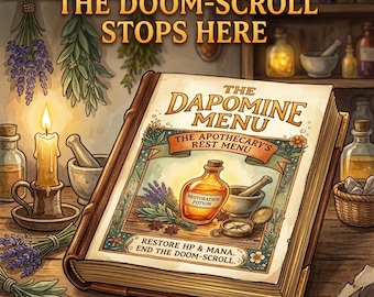 Cozy Apothecary Dopamine Menu for ADHD & Burnout | Neurodivergent Self Care Journal | Mental Health and Executive Dysfunction Workbook