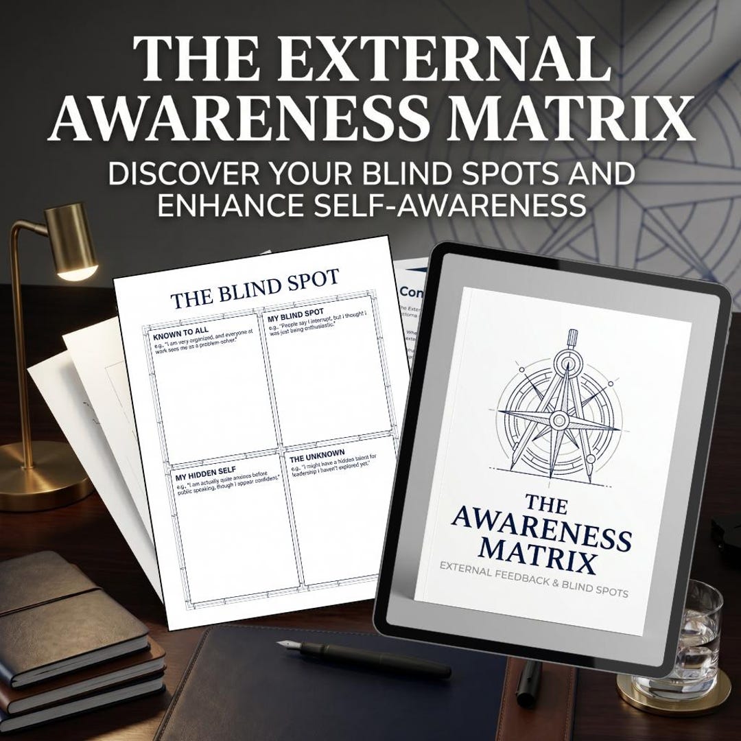 The Awareness Matrix Workbook | Self Awareness Journal for Personal ...