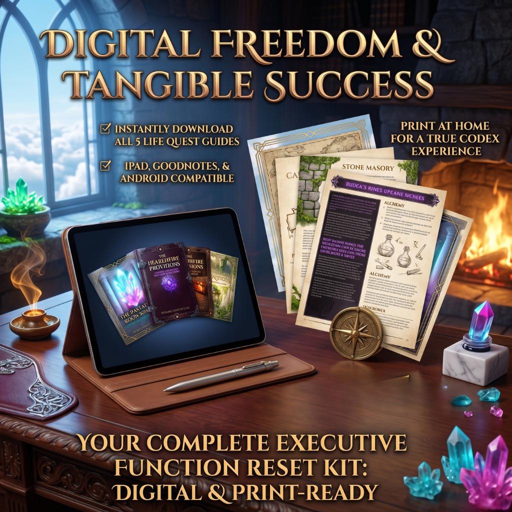 Gamified ADHD Digital Planner Bundle, Executive Function RPG Life Quest ...