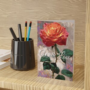Rose Greeting Card: Elegant Love Note, Anniversary, Wedding