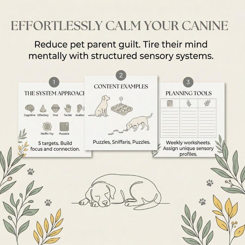 Dog Enrichment Planner & Activity Guide | the Canine Sensory Menu ...