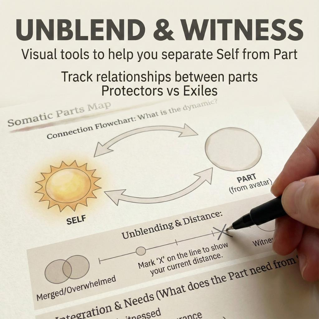 Somatic Development Map Somatic IFS Parts Tracker Workbook | Internal Family Systems Therapy ...