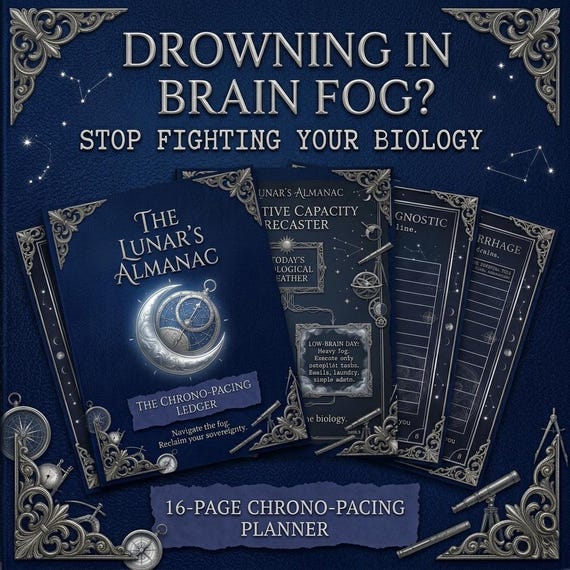 The Lunar Digital Planner | Brain Fog & Energy Pacing Workbook | Wellness Journal for Burnout Recovery | Celestial GoodNotes Template