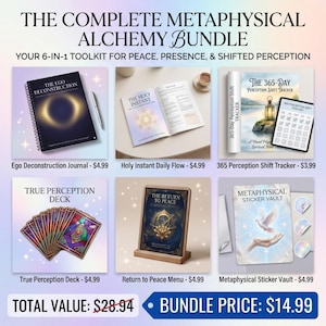 A Course in Miracles Digital Planner | The Metaphysical Alignment Bundle for Shadow Work, Nervous System Regulation & Mindfulness