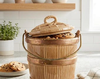 Vintage McCoy Oaken Barrel Cookie Jar