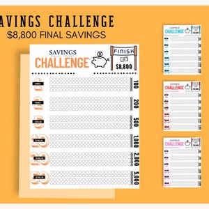 8,800k Savings Challenge Tracker