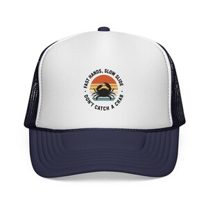 Funny Crab Trucker Cap - Beach Days, Fishing Gift for Dads, Outdoor Adventures, Summer Vibes, Casual Accessories