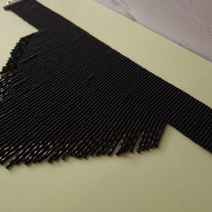 black waterfall fringe choker