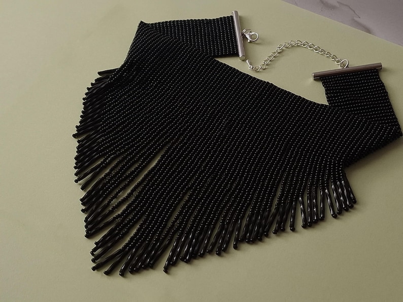 black evening statement collar