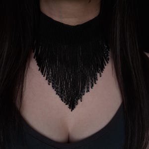 dramatic beaded statement choker
