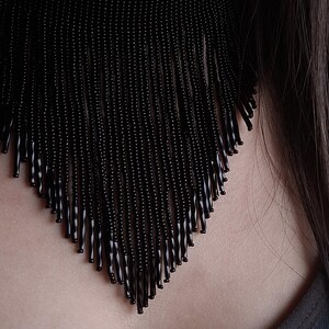 gothic fringe collar necklace