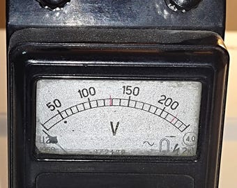 Soviet Vintage Analog Voltmeter DC Old Retro Steampunk 1959 Working Home Decor Industrial USSR Gauge Ampere Meter
