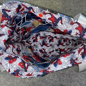 Medium Spiderman Tote Bag with pockets and snap closure image 5