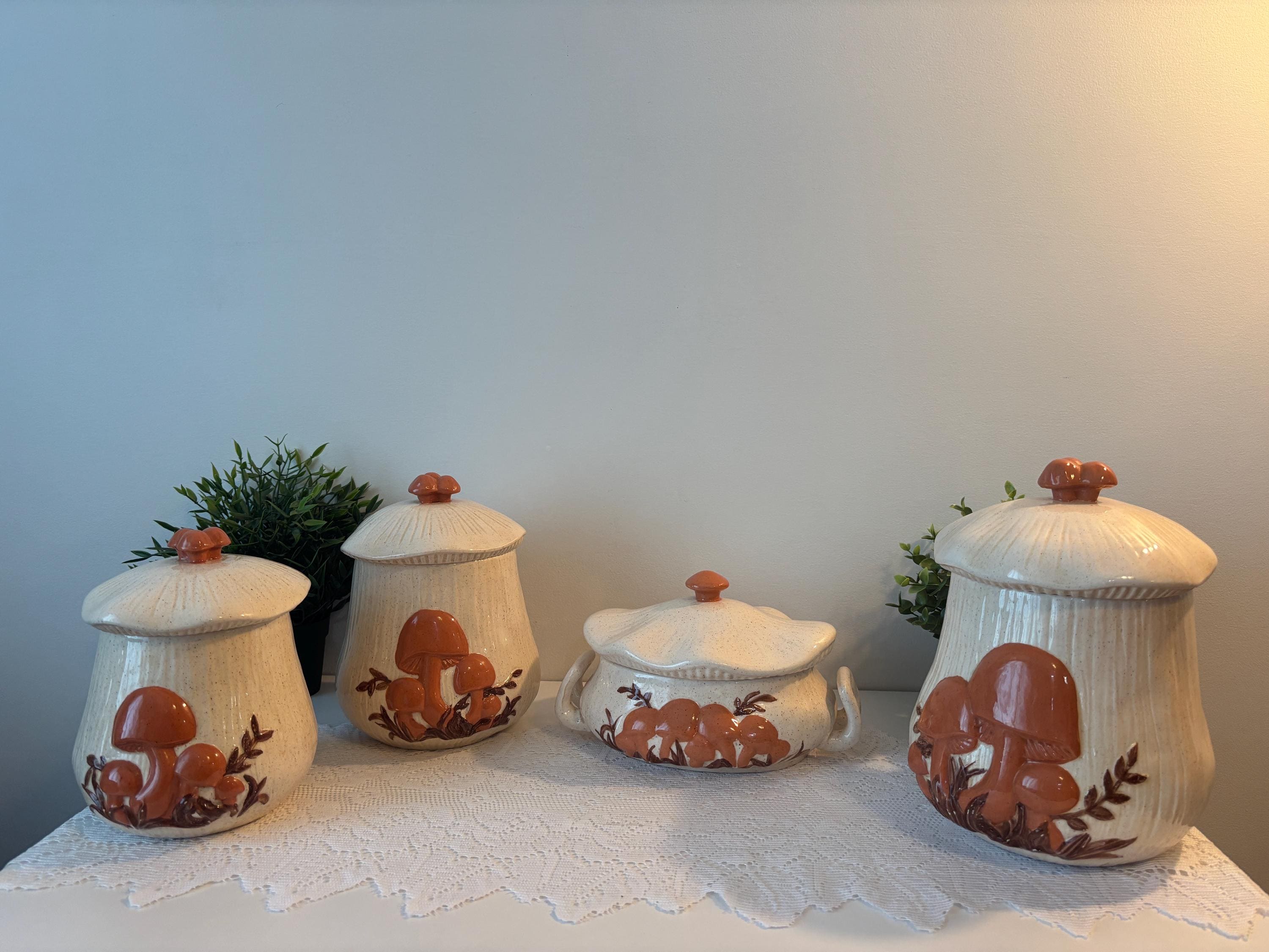 Arnels Canister Mushroom Set - Etsy