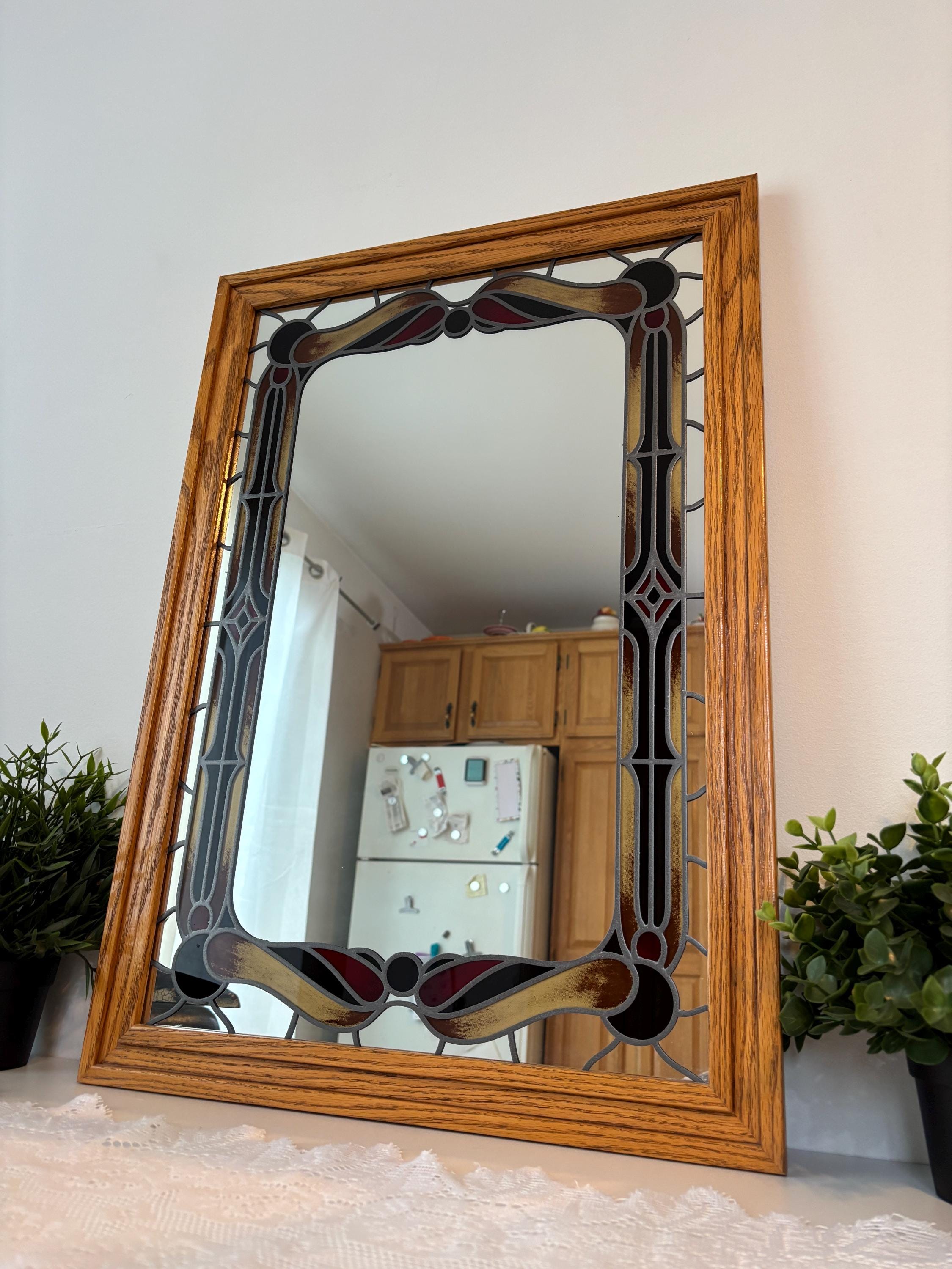 Vintage 80s Framed Art Mirror - Etsy