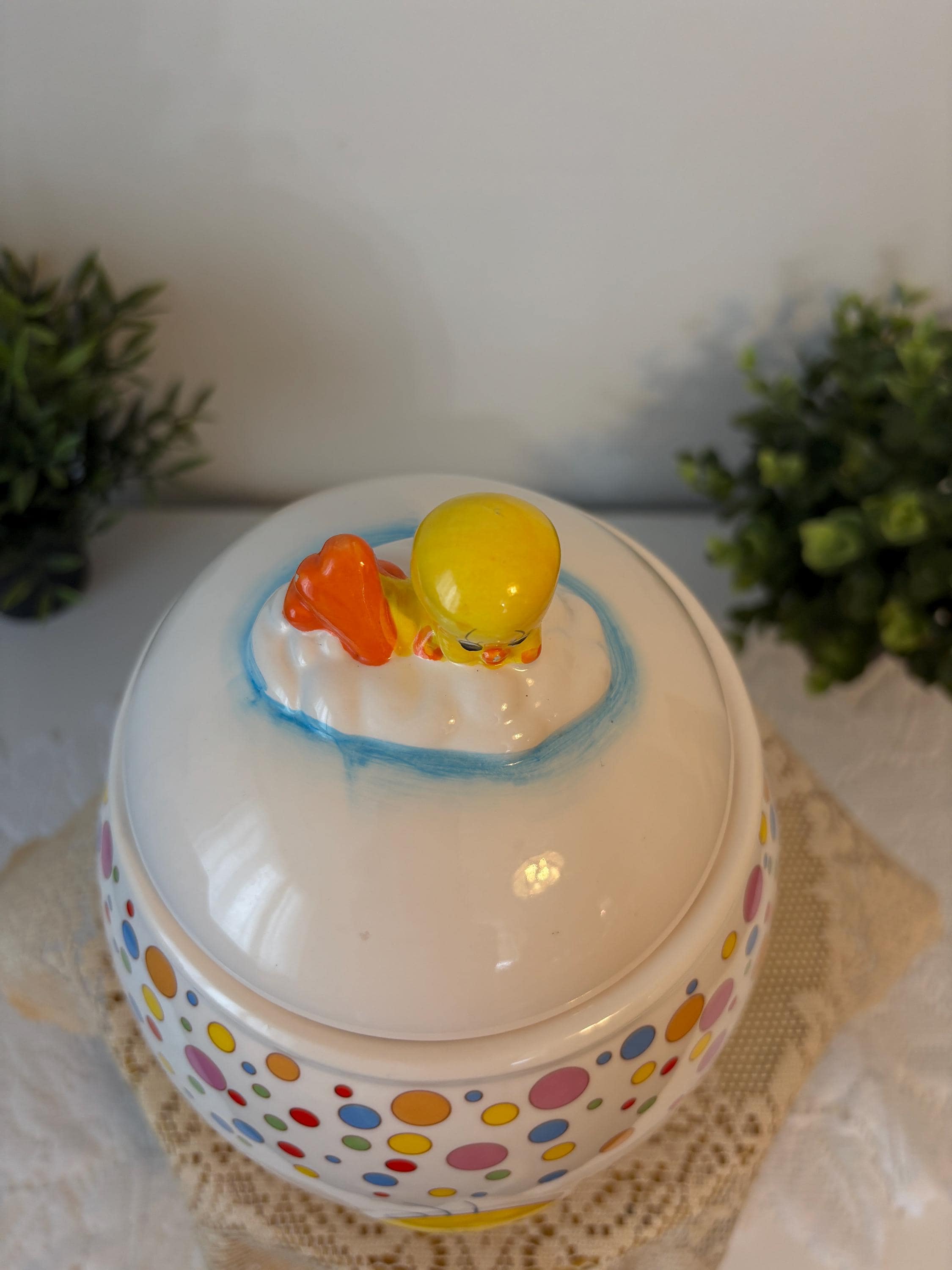 Tweety Bird Ceramic Cookie Jar, Looney Tunes Warner Bros 2000