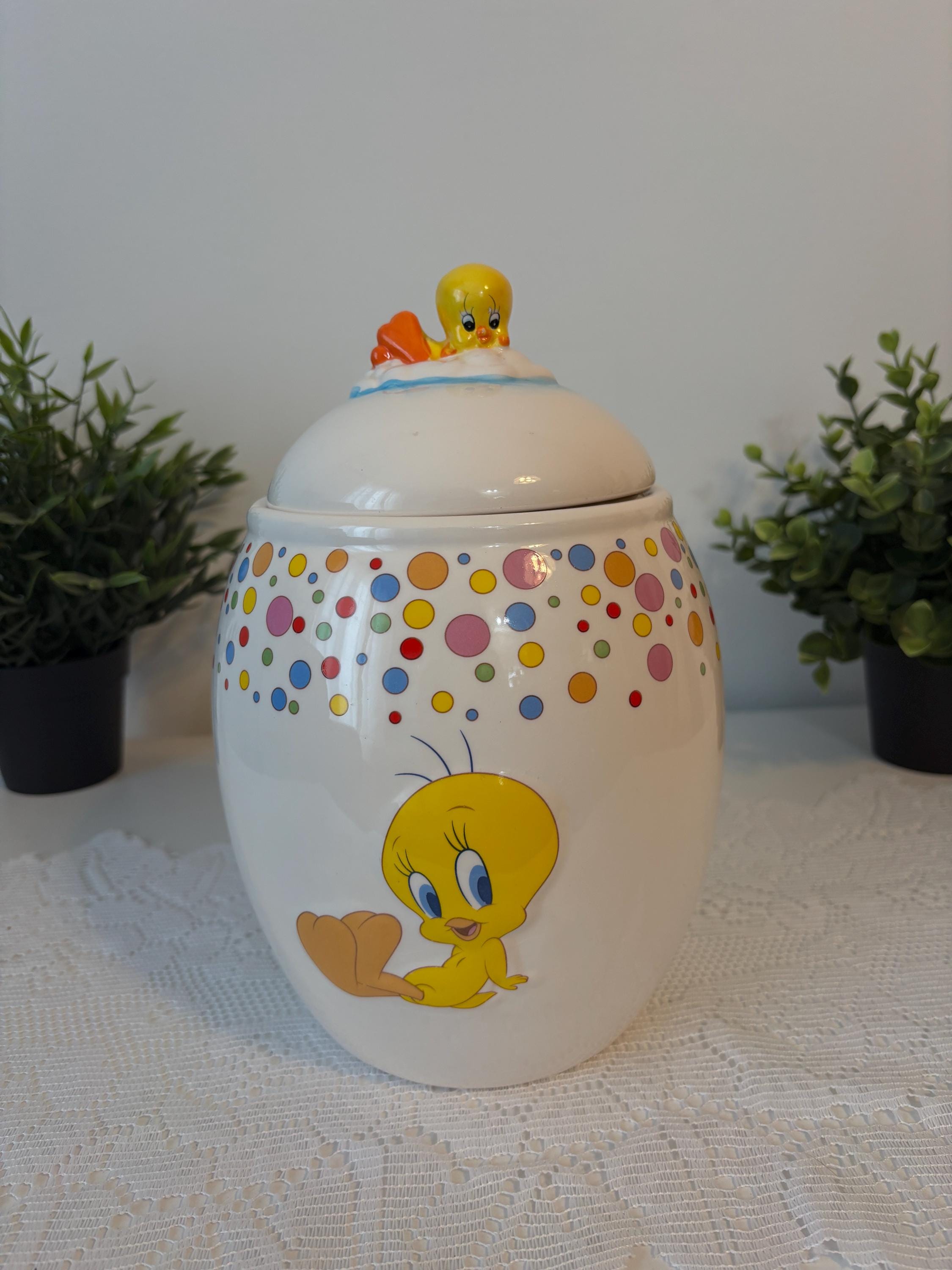 Warner トゥイーティ クッキージャー Tweety Bird Ceramic Cookie Jar, Looney Tunes Warner Bros 2000