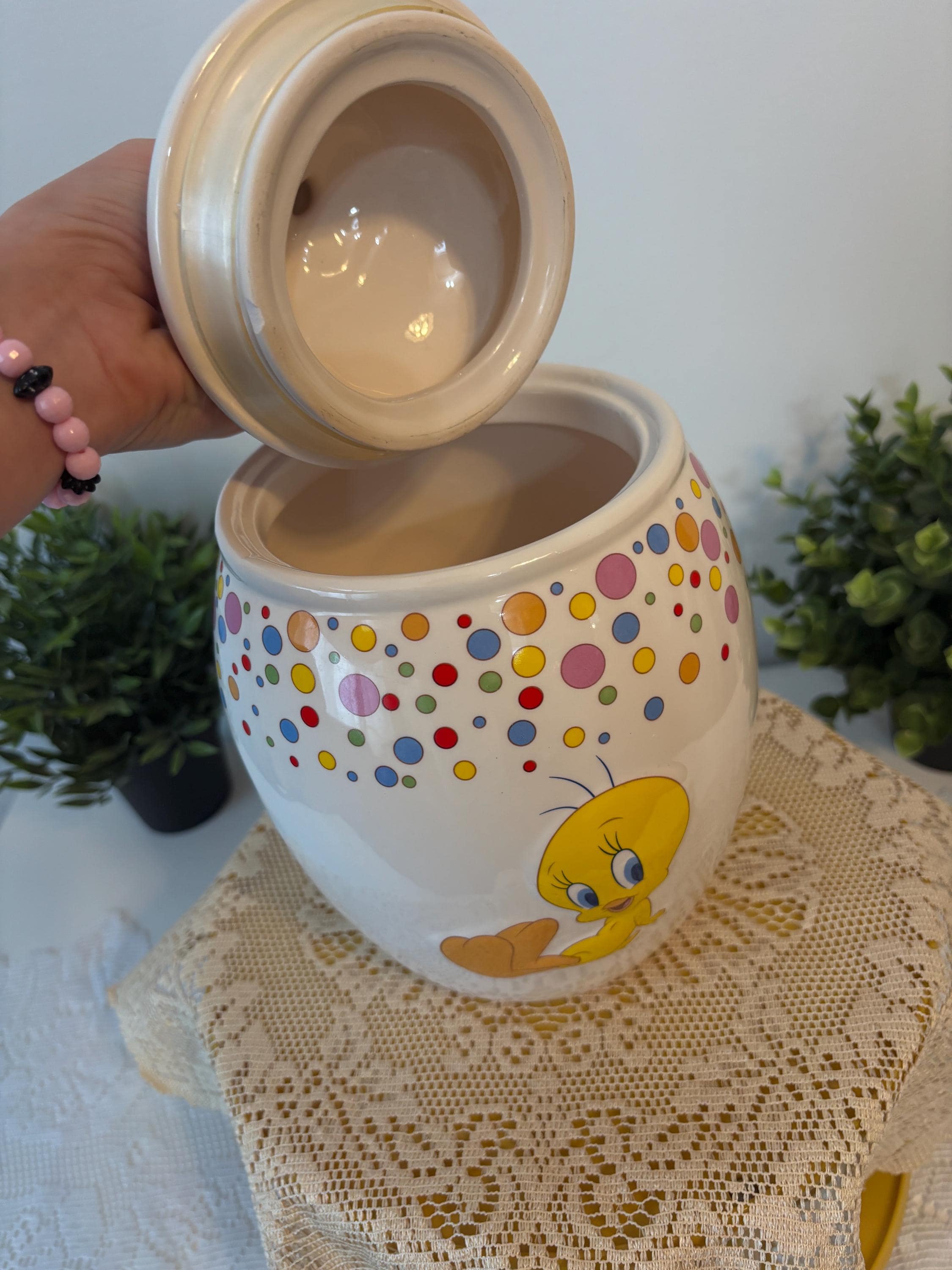 Tweety Bird Ceramic Cookie Jar, Looney Tunes Warner Bros 2000
