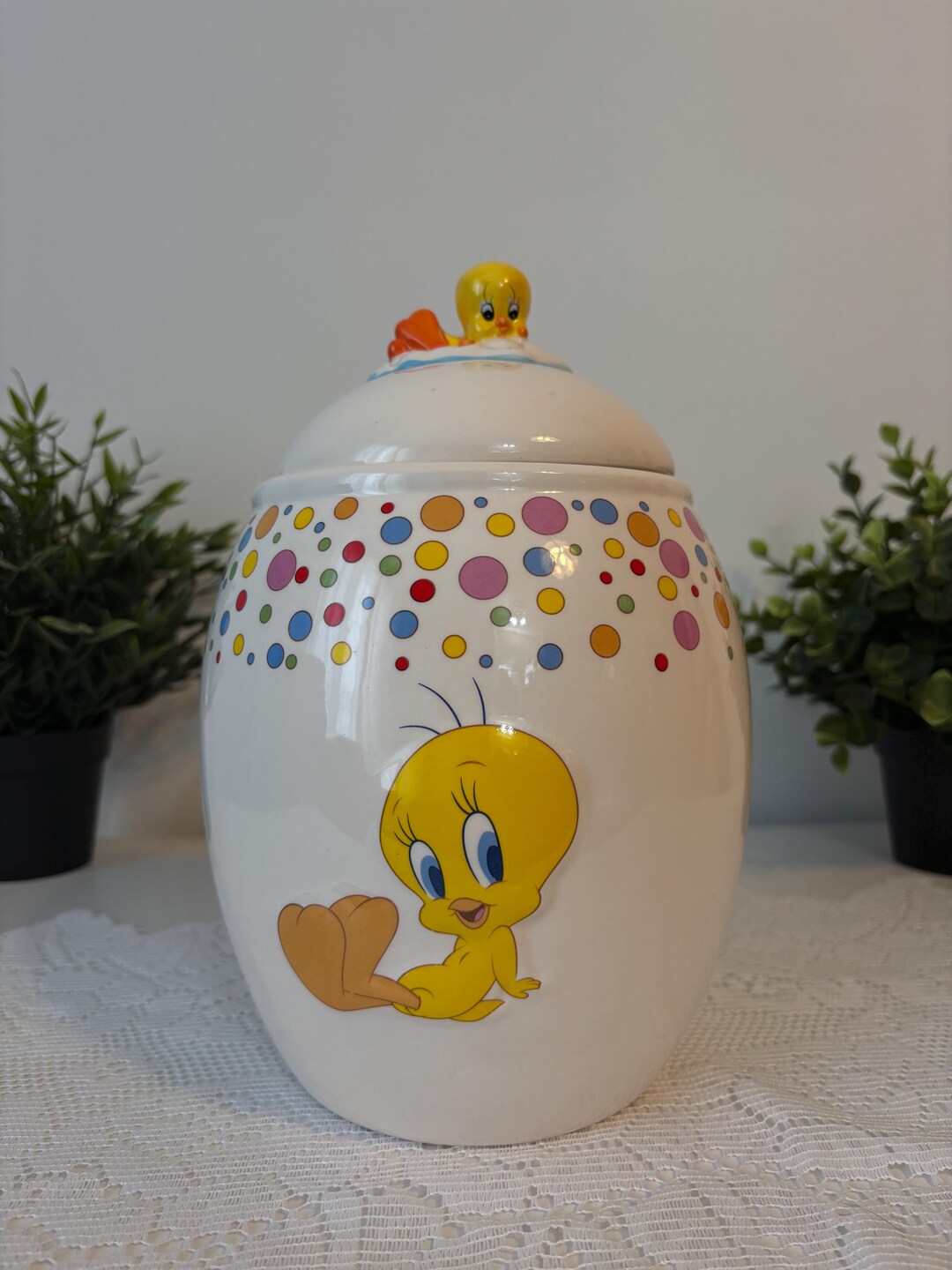 Tweety Bird Ceramic Cookie Jar, Looney Tunes Warner Bros 2000