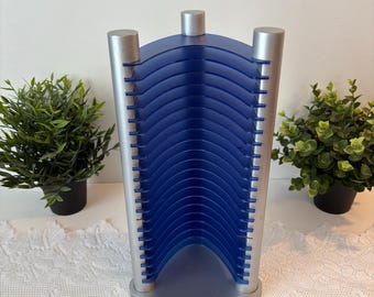 Wavy Chrome Wire Post Modern CD Tower 1990s Y2k Vintage, Very Tall