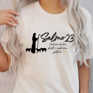 Salmo 23 T-Shirt, Spanish Religious Verse, Christian Gift, Religious shirt, Spanish Bible Verse Psalm 23