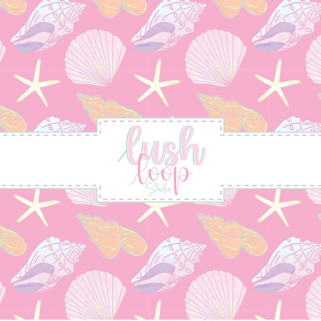 Seashells Summer Seamless Pattern-beach Repeating File-sea Shells PNG ...